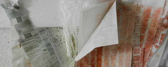 bouwstenen: verschillende sjabloneer- en stempeltechnieken en collage